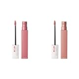 Super Stay Matte Ink Liquid Lipstick Makeup Long Lasting High Impact Color Up to 16H Wear Loyalist Light Pink Beige and Dreamer Warm Pink Neutral