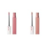 Super Stay Matte Ink Liquid Lipstick Makeup Long Lasting High Impact Color Up to 16H Wear Loyalist Light Pink Beige and Dreamer Warm Pink Neutral