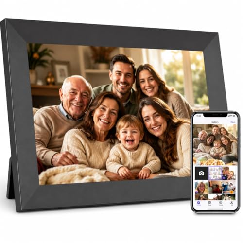 Uhale Digital Picture Frame 10.1 Inch WiFi Digital Photo Frame 16GB Memory with Auto-Rotation Share Photo/Video and Send Best Wishes via App