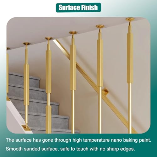 Balaustres para barandilla interior de escalera con soporte ajustable resistente 5