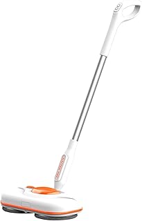 Trapeador eléctrico, mopa giratoria inalámbrica con faro LED y pulverizador de agua, hasta 60 minutos de potente giro, máquina limpiadora de suelos y pulidora para madera dura, suelos de azulejos,