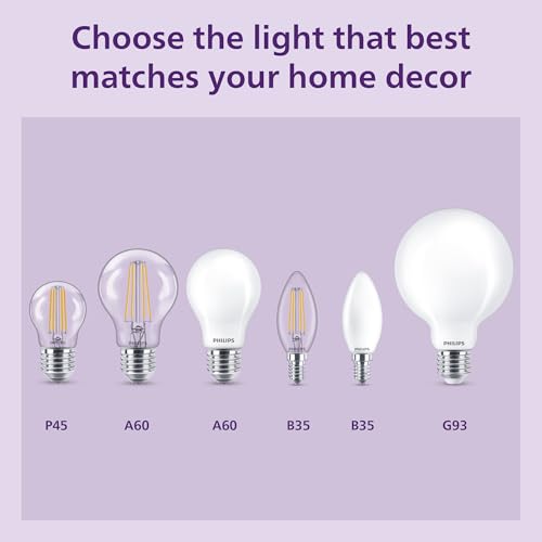 Philips Classic A60 LED Bulb, 60 W, Clear, E27 Socket, Warm White 2700 K, 3 Pack - Image 6