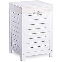 Cajones Bins Madera Zeller 13437 Cajón para Ropa de Lavar, Madera, Blanco, 35x35x55 cm