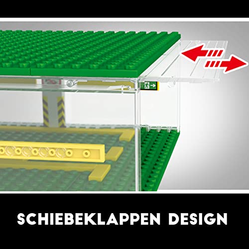 Image of Building Blocks Garage DIY 3-Layer Display Case Car Parking Garage for Lego Speed Champions, Carport Compatible with Lego Building Blocks (without Cars)