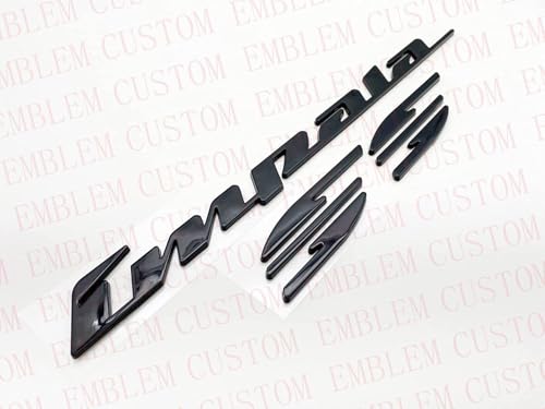 Image of Pair Set 1994-1996 Impala Ss Emblems Rear Quarter Panel 3D Letter Badge Car Nameplate Replacement for Impala (Gloss Black)