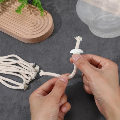 10 pzas Mechas de Hilo de Algodón con Porta Cerámico miniatura 4