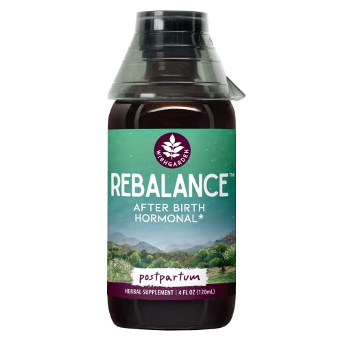 Image of WishGarden Herbs ReBalance After Birth Hormonal - Plant-Based Herbal Supplement with Vitex Berry & Motherwort Supports Healthy Postpartum Hormone Levels and Postnatal Hormone Balance, 4oz