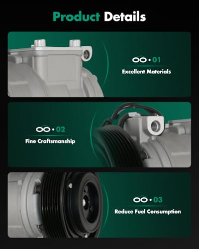 Image of SCITOO AC Compressor fit for Jeep Grand Cherokee 4.0L 1993-1998 | Fast Cooling, Ultra Low Noise (≤72 dB)Air Conditioner Compressor with Clutch, Easy Installation, 58390 56006551 55036096