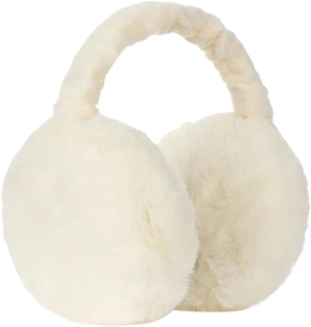 Winter Warm Soft Plush Earmuffs Solid Color Earflap Outdoor Ear Warmer Adjustable Foldable Muffs