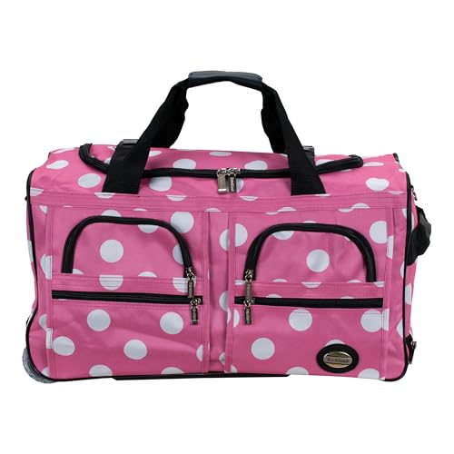 Image of Rockland Rolling Duffel Bag, Black, 22 inch