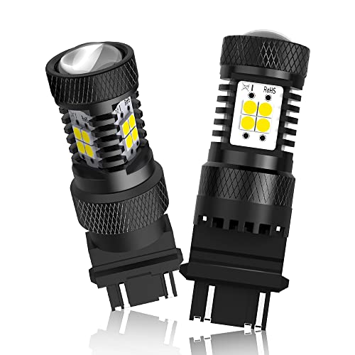 Image of AUXITO 3156 3157 LED Bulbs White for Reverse Lights, Ultra Bright 3056 3057 4157 LED Bulbs with 3030 Chipset with Projector for Reverse Backup Parking Turn Signal Brake Tail Lights, Pack of 2