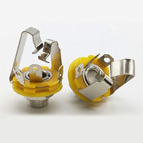 Trs Socket,Stereo 3-Conductor Input Jack, 1/4", Trs Panel Mount Socket With Washer And Nut Solder Type For Guitar Pedals Bass Fender Footswitch And Any Other Applications With 6.35Mm(4Pack) Huasen #TOP2