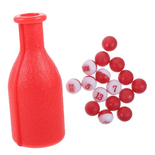 TOYANDONA 1Set Billiard Shaker Bottle Set Plastic Pool with Dice Prop Fun Game Accessory for Billiard Lovers for Home Play and Beginner Practice
