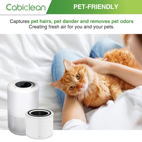Cabiclean 2 Pack Core 200S Replacement Filter, Compatible with LEVOIT Core 200S Smart WiFi Air Purifier, 3 Stages Ture HEPA Filter, Compare Part# Core 200S-RF, Core 200S-P