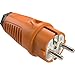 Produktbild SIROX Gummistecker mit Polyamid-Einsatz, orange  Schutzkontakt-Stecker IP54, 250 V, 16 A, robust und langlebig, geeignet für Anschlussquerschnitte bis 3 x 2,5 mm², Made in Germany