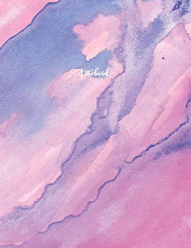 Dot Grid Notebook: Dotted Grid Notebook Journal for Journaling, Dotted Pages, Large (8.5 x 11 inches) | Abstract Pink Blue Watercolor image 3
