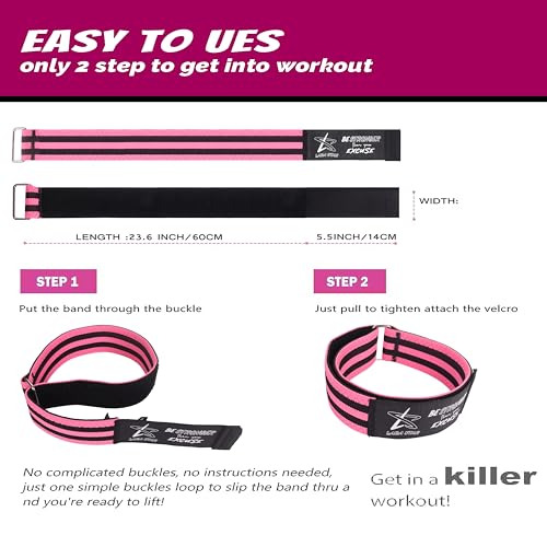 Image of BFR Occlusion Bands for Women Glutes,Blood Flow Restriction Bands for Legs, Butt & Hip Building, Workouts, Best Fabric Resistance Bands for Squat Butt & Thigh