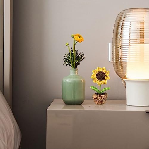 SMELEYOU Ornamenti per Auto con Fiori in Vaso