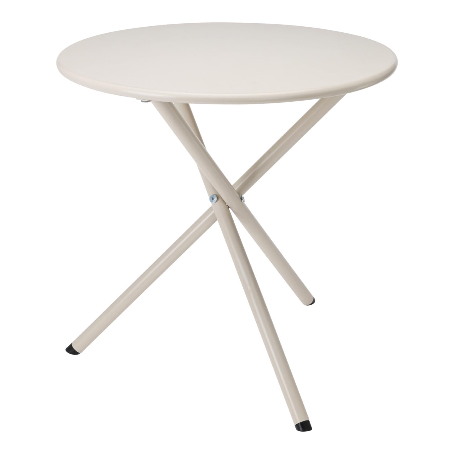 Mojawo Outdoortisch Bistrotisch Balkontisch Beistelltisch Gartentisch Stahl pulverbeschichtet wetterfest rund Weiß Ø48xH48cm