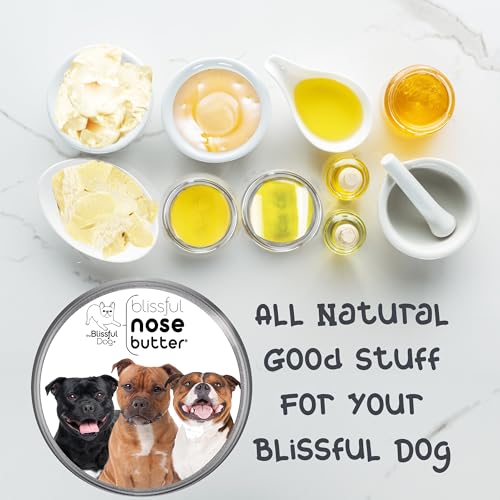 Image of The Blissful Dog Staffordshire Bull Terrier Nose Butter, Versatile Dog Nose Balm for Dry Nose, Handcrafted Nose Moisturizer, Easy-to-Apply Dog Essentials, Unscented, 2 oz.