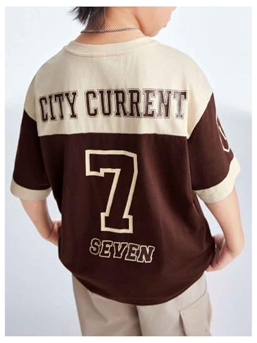 Verdusa Girl's Jersey Shirts Y2k Tops Letter Print Soccer Half Sleeve Number T Shirt2