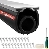 10FT & 16.5FT Garage Door Seals Bottom Rubber - Jobon Heavy Duty Universal Weatherproofing Bottom Seal Replacement with Aluminum Track Retainer Kit for Residential Commercial