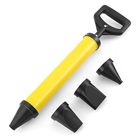 Cement Caulking Gun, ss shovan Cement Caulking Pump, Mortar Pointing with 4 Nozzle Grouting Gun Sprayer Applicator Tool for Cement Lime Cover