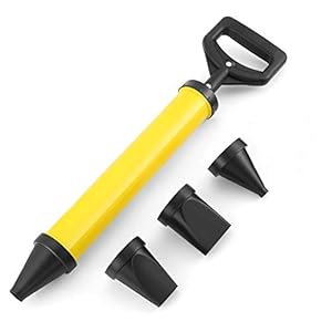 Cement kitpistool, ss shovan cement kit pomp, mortel wijzen met 4 spuitmonden voegpistool sproeier applicator tool voor cement kalk