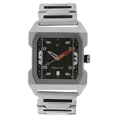 Montre quartz homme Party NT1474SM02 montre analogique bracelet acier cadran noir