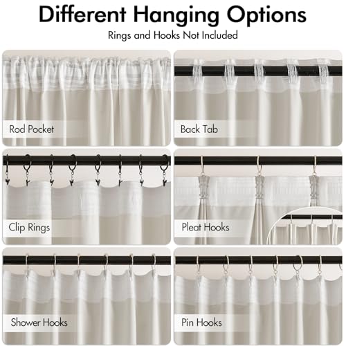 Image of MIULEE Ivory White Velvet Pinch Pleat Blackout Curtains W52 X L108 Inches