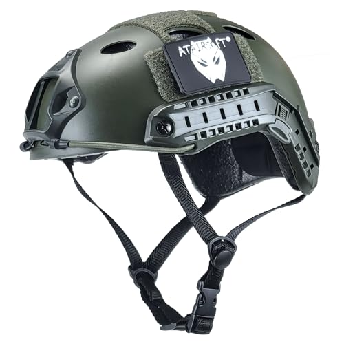 ATAIRSOFT PJ Type Tactical Paintball Airsoft Fast Helmet Green