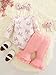 12-18 Months Baby Girl Clothes Fall Winter Outfits Long Sleeves Charming Bow Outfit for Infants Cozy Newborn Girl Clothing Romper Flared Pants & Fashion Headband Breathable Fabric 3pcs