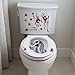 BooGaeio Toilet Lid Decal Halloween Evil Sticker for Home Use