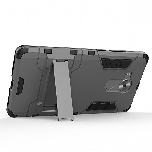 Dwaybox Huawei Mate 8 Hybrid Case 2 In 1 Heavy Duty Armor Hard Back Cover Case For Huawei Mate 8 Case With Kickstand (Black Plus Gray) #TOP4