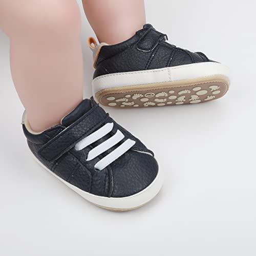 Image of E-FAK Baby Shoes Boys Girls Infant Sneakers Non-Slip Rubber Sole Toddler Crib First Walker Shoes