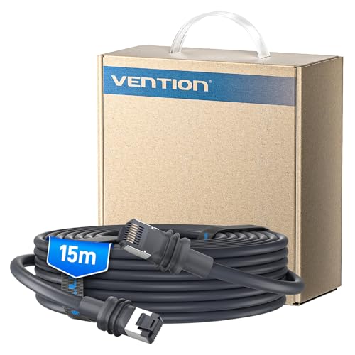 VENTION Starlink Gen 3 Kabel 15m Hochwertiges wasserdichtes Ethernet-Verlängerungskabel UV-beständig mit robustem Außenmantel Ersatzkabel für Starlink Standard Actuated Gen 3 / Satellite V3