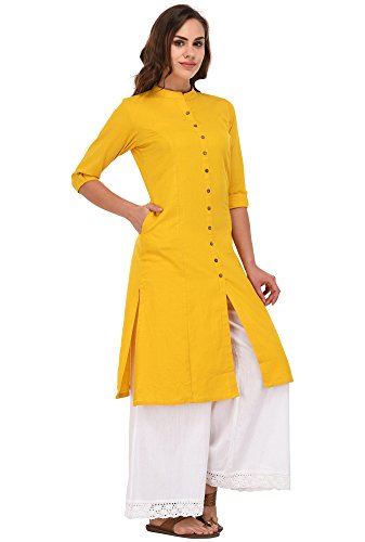 Image of Pistaa's Women's Cotton Regular Fit Casual Kurta