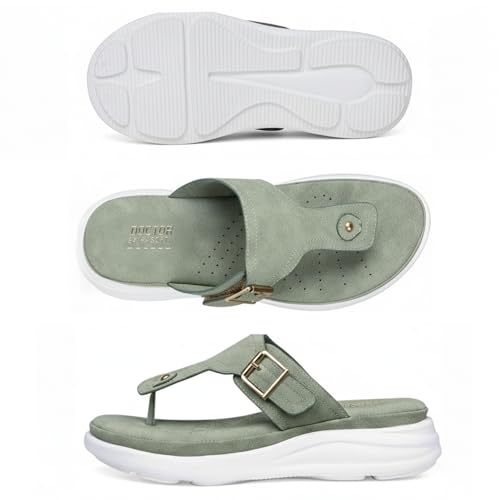 Image of DOCTOR EXTRA SOFT Women's Ultra Lightweight Slippers /Flip-Flops with Memory Foam Cushion | Stylish & Comfortable | Casual & Fashion| Diabetic & Orthopedic Synthetic Slip-on Sandals Ladies /Girls D-621