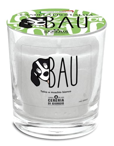 Vela Bau- en vaso perfumado - Fragancia talco y almizcle blanco - hipoalergénica para perros - Made in Italy Cereria Di Giorgio