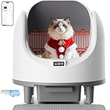 Bashaw Self Cleaning Litter Box, Large Capacity Automatic Litter Box for Multiple Cats, App Control, Safety Sensors, Litter Mat & 2 Rolls of Garbage Bags (White)