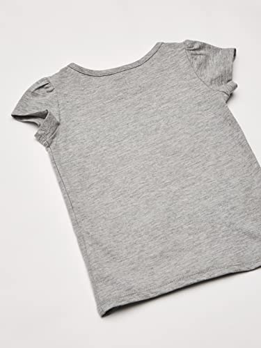 Disney girls Minnie Mouse Short Sleeve T-shirt T Shirt, Heather Grey - Pink Polka Dot, 2T US3