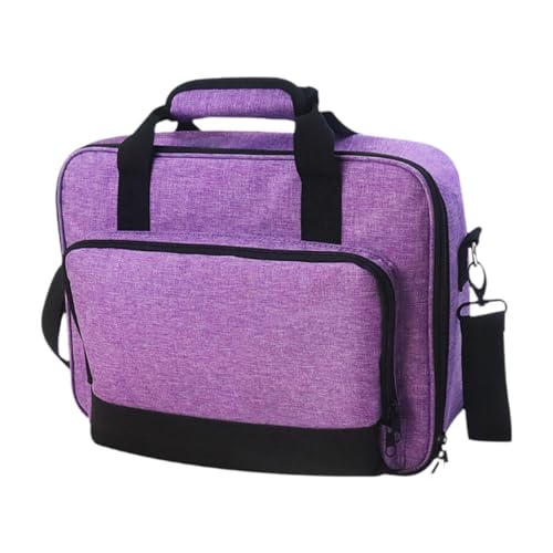 Funda para proyector universal de poliéster, con múltiples bolsillos, asa y correa ajustable para hombro, tamaño grande (36 x 10 x 28 cm) miniatura 1