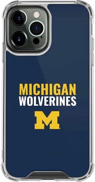 Skinit Clear Phone Case Compatible with iPhone 14 Pro Max - Officially Licensed University of Michigan M Logo Design