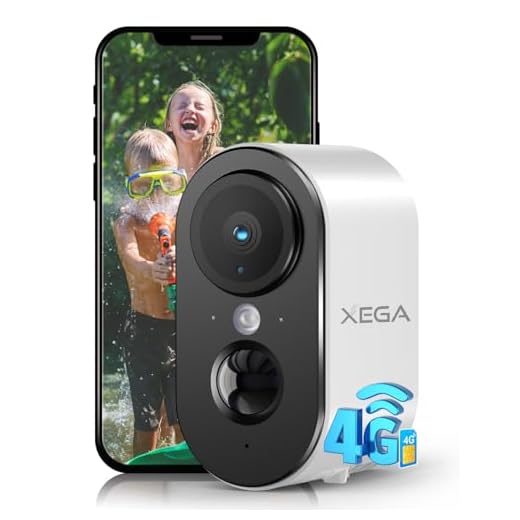 Xega 4G LTE Überwachungskamera Aussen Innen mit SIM Karte, 2K HD LTE Ohne WLAN Kamera Tragbare, 6000mAh Batterie, PIR Bewegungserkennung, 3MP Farbe Nachtsicht, 2-Wege Audio, Alarm, TF/Cloud, IP65
