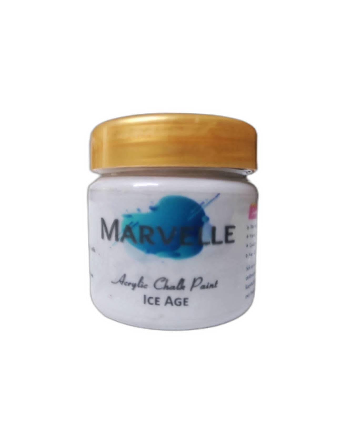 GREENARTZ MARVELLE 100ml Acrylic Chalk Paints Snow White for glass decor artwork lippan art wood furniture walls canvas paintings|matte finish| Non toxic