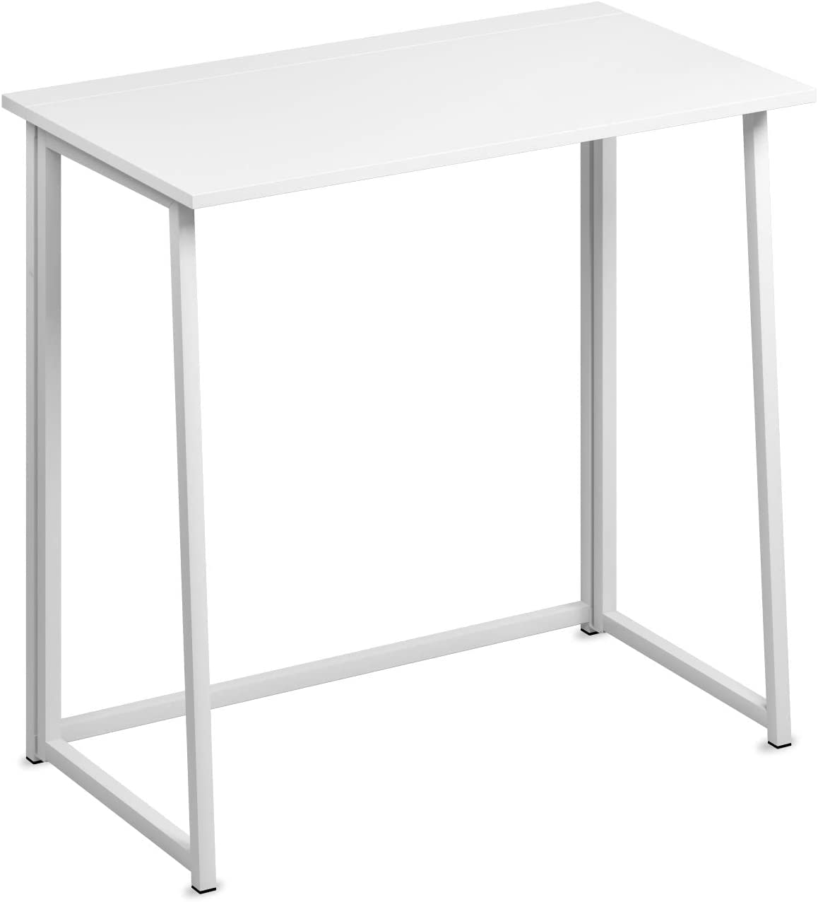 Dripex Mesa Escritorio Plegable, Mesa Ordenador, Compacto sin ensamblaje, Mesa de Estudio para Casa Oficina, Escritorio para computadora Manualidades, Blanca, 80 x 45 x 74 cm