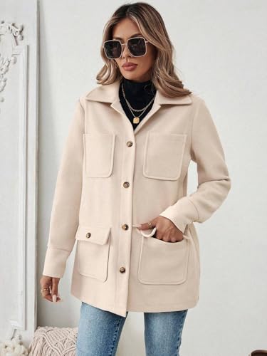 Cozy Apricot Womens Fall Winter Jacket – Effortless Style with a Loose Fit - Image 5