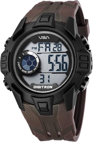 Image of V2A Digitron 2117 Sports Watch for Men & Boys | Alarm, Stopwatch, 12 /24H | 3 ATM Water Resistant | Luminous Display | Gifts for Men & Boys