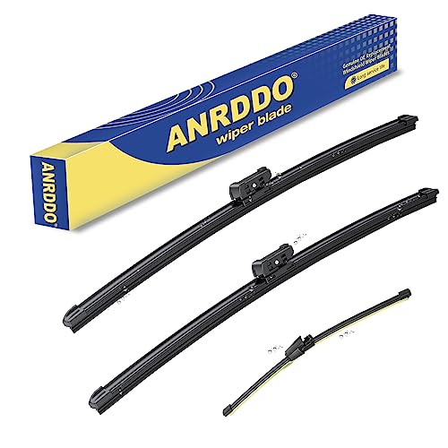 Image of 3 Wipers Factory Replacement For 2007-2012 2013 2014 2015 2016 2017 VW Volkswagen Tiguan Original Equipment Windshield Wiper Blades Set 24 inch+21 inch+13 inch (Set of 3) Top Lock