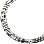 Heavy Duty Galvanized Steel Wire Rope 8 Gauge (4mm) - 30M/98.4ft Multi-Purpose Metal Wire for DIY Floral Arrangements Fencing and Repair Projects - Silver Finish
